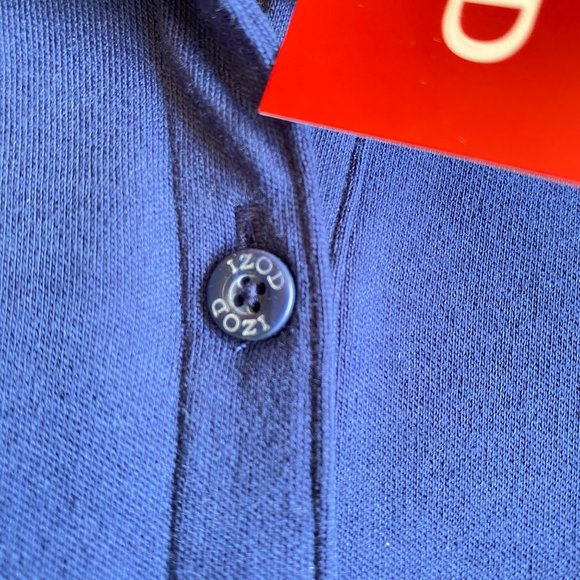 NWT IZOD Women's Blue Short Sleeve Polo Shirt Sized Large - Picture 7 of 8